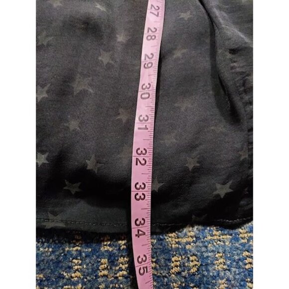 Max Studio Vintage Whimsy Goth Star Pattern Puff Sleeves Pleated Midi Dress M - Picture 14 of 16